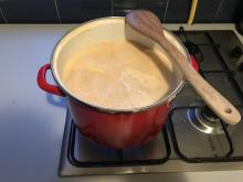 Making manjar, 50 minutes in