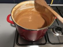 Making manjar, 115 minutes in. Finally done.