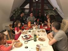 2018 Christmas dinner in Budapest, featuring homemade Brazo de Reina