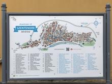 Downtown map of Szentendre, Hungary